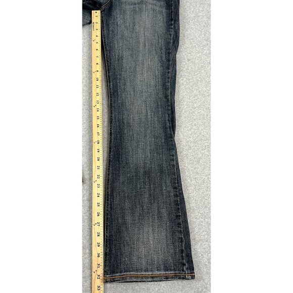 Kristian Alfonso Fleur de Lis Bootcut Jeans Women’s 14 Med Wash Stretch Denim - Picture 14 of 16